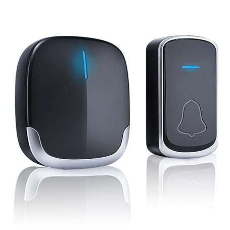 Sonnette sans Fil Extérieur Etanche - Sonnette de Porte 300 Mètres 58 Mélodies 4-Niveaux Volum