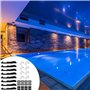 Aicharynic Lot de 8 bandes de fixation pour film solaire de piscine - Bandes de fixation et pinces - Enrouleur de piscine mobile