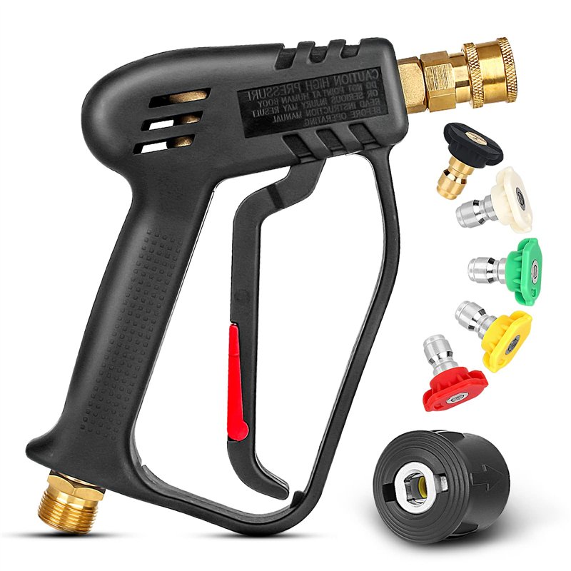 Canon à Mousse Avec Pistolet Nettoyeur Haute Pression 5000 PSI - Raccord Pivotant 360°, Compatible M22