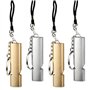 DEEDPF 4 sifflets de Survie avec Porte-clés et Cordon