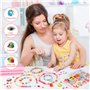 WEVOL 700+pcs Perles pour Bracelet, Kit Perles Fabrication Bijoux Enfant Jouets Filles de 5 à 12 Ans, Coffret Perles Cadeaux de 