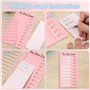 Riisoyu 4 Pièces Tableau Memo Checklist, Listes De Contrôle Mémo avec 10 feuilles vides amovibles Portable Tableau de Routine po