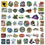 Lot de 50 autocollants Go Fishing pour pêche en plein air et chasse, autocollants en vinyle imperméable pour téléphones, skatebo