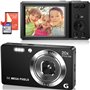 Appareil Photo Numérique 56MP 4K HD Compact Caméra Enfant avec Carte 32Go Zoom Digital 20X Écran 2