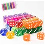 WUGAUWOR Lot de 50 dés colorés de 14 mm avec boîte en Plastique Portable