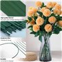 AMDZGLB Fil de Fleurs 100PCS Fil de Fer Vert de Fleuriste Emballage Tige Fleur de 30 CM Tige Metal pour Bouquet de Fleurs Bricol