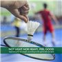 ALFFREUDE 12 Pcs Volant Badminton Plume Badminton en Plumes de Canard Balles de Badminton à Grande Vitesse Volants de Badminton