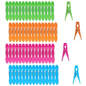 Mauepersu Lot de 60 pinces à linge multicolores