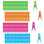 Mauepersu Lot de 60 pinces à linge multicolores
