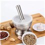 Mortier en acier inoxydable avec pilon de qualité alimentaire Pestle and Mortar - Diamètre : 10 cm