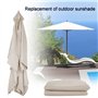 æ— Parasol de terrasse rectangulaire 3 x 2 m - Parasol de marché - Parasol de rechange pour l'extérieur - Gris, vert, noir, beig