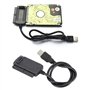 Xingdianfu Câble adaptateur USB 2.0 vers IDE SATA pour disque dur 2,5" 3,5" HDDs SSD IDE et SATA