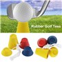 Lot de 8 Tees de Golf Jumbo en Caoutchouc Taille de Mélange, Tees de Golf d'hiver en Caoutchouc, Différentes Hauteurs et Tees de