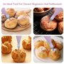 5 Douilles Pâtisserie Petit Choux,3 Poches à Douille en Silicone Réutilisable et grattoirs à pâte,Douilles Professionnelles en A