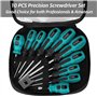 KAHEIGN 10 Pièces Tournevis Magnétique, 5 Taille Toute Épreuve Tournevis en Acier au Chrome Vanadium 5 Tournevis Plats et 5 Cruc