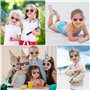KAHEIGN 24 Pièces Lunettes de Soleil Néon pour Enfants, 12 Couleurs Lunettes de Soleil pour Enfants en Vrac Lunettes de Soleil d