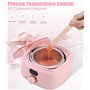 Chauffe cire epilation professionnelle, kit epilation cire 5 paquets de perles d’épilation, 1 bol en silicone et 30 bâtonnets de