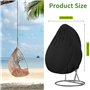 Couverture de Chaise Suspendue 210D Oxford Imperméable avec Fermeture éclair et Cor
