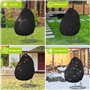 Zhufas Housse de Protection Chaise Suspendue,Couverture de Chaise Suspendue 210D Oxford Imperméable avec Fermeture éclair et Cor