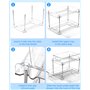 Ixydor Organisateurs sous Évier, Rangement sous Evier 2 Niveaux, Lot de 2 Rangement sous Évier, Lot de 2 Coulissant Rangement so