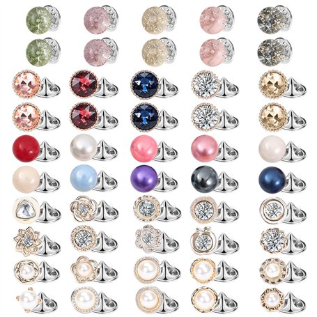 50 Pcs Boutons de Broche de Chemise Sécurité