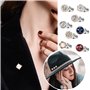 Femmes Chemise Broche Boutons Blouse Pins Invisibles Bo