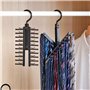 Porte-Cravate Réglables Cravate Rack Crochet Cintre Organisateur avec Pinces antidérapantes, 360 Degrés Rotation pour Cravates o
