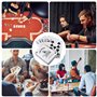 Dunkwckore 2 Jeux de 55 Cartes, Bleu et Rouge Carte Poker Plastique, Professionnelles Cartes a Jouer, Texas Hold'em, Idéal pour 