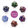 FLASHOWL Dés polyédriques Dés du DND Dés dés Ciel étoilé Voie lactée Dés 42 pièces de dés Jeux de 6 Sets Jeu de dés Ensemble de 