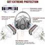 goambuy 18 ni 1 masque respiratoire réutilisable - Masque anti-poussière - Masque de peinture avec filtre - Masque de protection