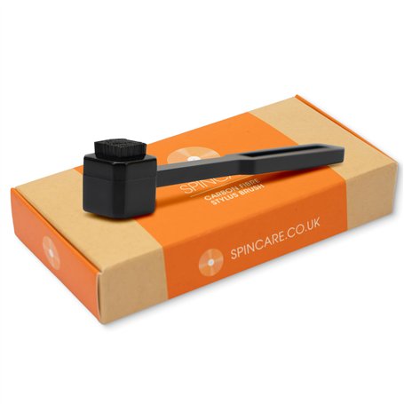 Brosse Stylet Platine Vinyle Par SPINCARE - Professionale Brosse Antistatique Douce en Fibres de Carbone pour Nettoyage Diamant