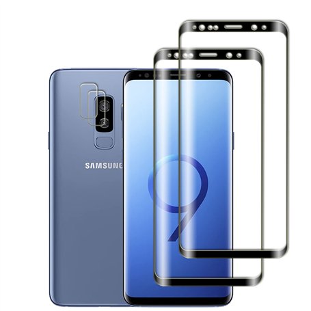 Vuciya [Lot de 2] Verre Trempé pour Samsung Galaxy S9 Plus，3D Couverture Complète