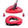 NEWHE Lot de 2 brosses à récurer pour Vileda Turbo EasyWring, tête de rechange pour carrelage de salle de bain et de cuisine