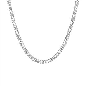 Zuofan Chaîne Cubaine Collier Homme Femme en Acier Inoxydable, Élégant Collier Homme Chaîne, Necklace Largeur 5 mm, Longueur 50  Zuofan Chaîne Cubaine Collier Homme Femme en Acier Inoxydable