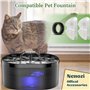 Lot de 6 filtres pour fontaine à chat + 6 filtres en mousse pour la fontaine à boisson pour chat, filtrant les poils (éponge), t