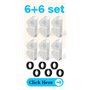 Lot de 6 filtres pour fontaine à chat + 6 filtres en mousse pour la fontaine à boisson pour chat, filtrant les poils (éponge), t