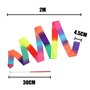 2 m Ruban Gymnastique Enfant Arc-en-Ciel et Rose