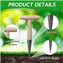 LUMOOM Outils de plantation de bulbes en bois - Avec calibrage et poignée en bois - Outils de jardinage traditionnels - Distribu