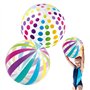 LUMOOM Lot de 2 ballons de plage gonflables de 40 cm avec valve de sécurité - Multicolore - Rayées - Pour enfants - Pour piscine