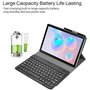 Claelech Clavier Bluetooth Coque Huawei Mediapad T5 10.1 2018, rabat Magnétique Mince Cuir Housse avec Détachable Clavier Sans F