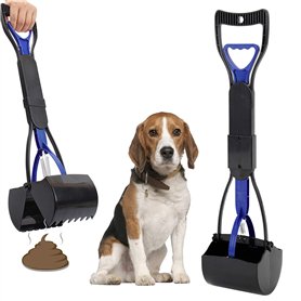 BelonLink Pelle à déjections pour Animal Domestique, ramasse-crotte, 61 cm Pouce Long Manche Solide Pince dentelée Nettoyage Pic BelonLink Pelle à déjections pour Animal Domestique
