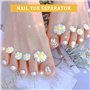 Lot de 24 Separateur Orteil pour Manucure,Separateur Orteil Vernis Silicone Souple en Forme de Fleur et De Cœur,Séparateurs D'or