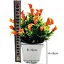 Fycooler Lys Calla Fleurs Artificielles en Pot - 3PCS Plantes de Verdure Artificielles pour Arrangements Floraux, Table de Maria