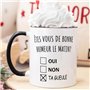 Fatbaby Mug Bonne Humeur ta Gueule - Cadeau Collègue Retraite - Idée Cadeau Original, Humour Femme - Tasse Couple Saint Valentin