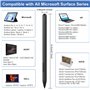 Stylet pour Microsoft Surface,Magnétique 4096 Pression,Chargement USB-C,Fonction clic Droit et Effacement,Rejet de la Paume,pour