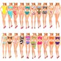 Festfun 5 Sets Maillots de Bain Bikini Vêtements d'été avec 5 Chaussures et 2 Bouées pour Poupée Fille de 11,5 Pouces (Aléatoire