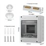 MumdoYAL coffret Electrique Etanche,IP65 avec 1 rangée de 5 modules,tableau electrique,boitier etanche electrique exterieur,pour