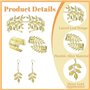 4 Pièces Déesse Grecque Bijoux, Serre Tete Couronne de Laurier Femme Fille Or, Bracelet Bras Manchette Doré Boucles d'Oreilles D