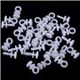 100 Pcs Glisseurs pour Rail à Rideaux - Crochets en Plastique Blanc Coulissants - Idéal pour la Plupart des Rideaux ou Rideau de