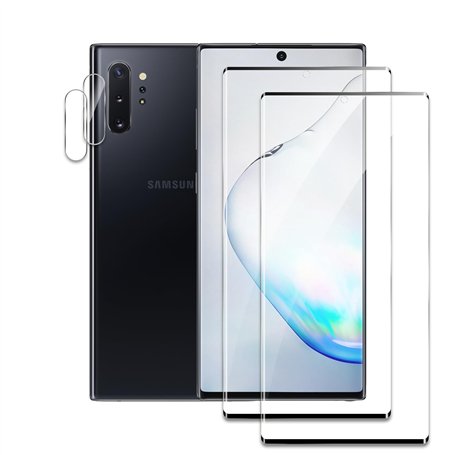 2 Pièces Verre Trempé pour Samsung Galaxy note 10 avec 2 Pièces Protection d'Objectif de Caméra